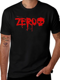Zero Skull Graphic Tee - Black Cotton T-Shirt