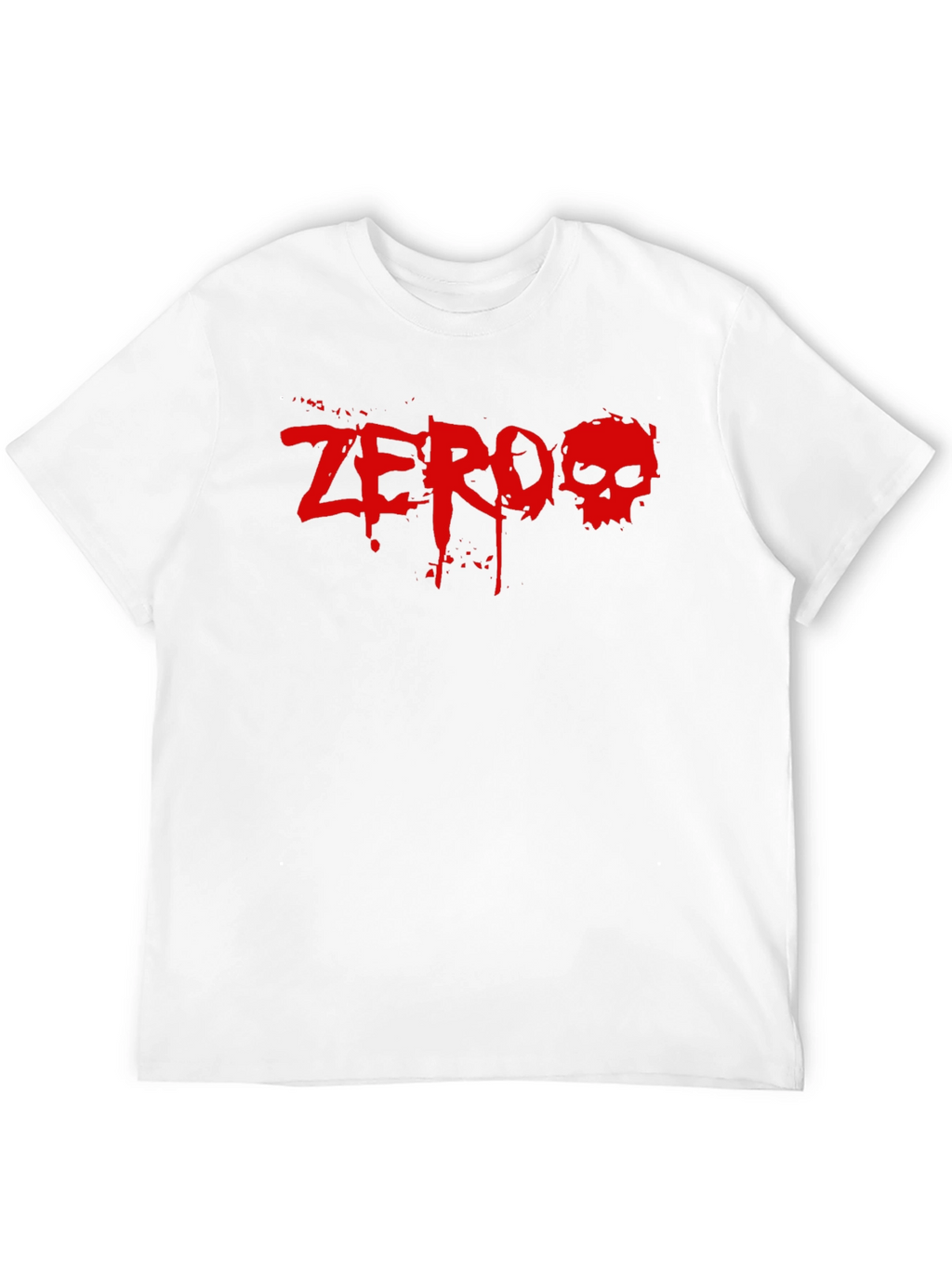 Zero Skull Graphic Tee - Black Cotton T-Shirt