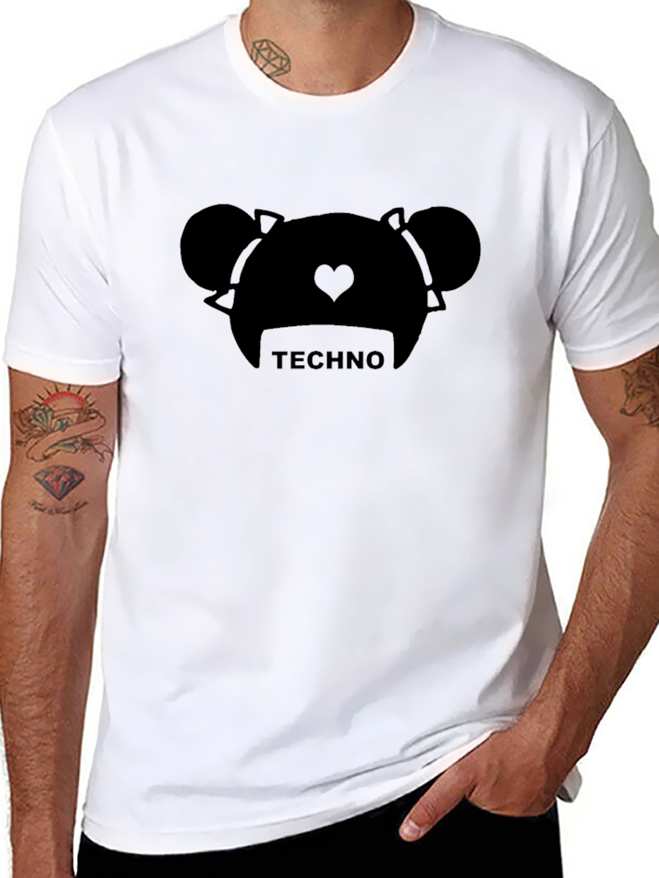 Techno Bear Graphic T-Shirt - Cool EDM Festival Apparel