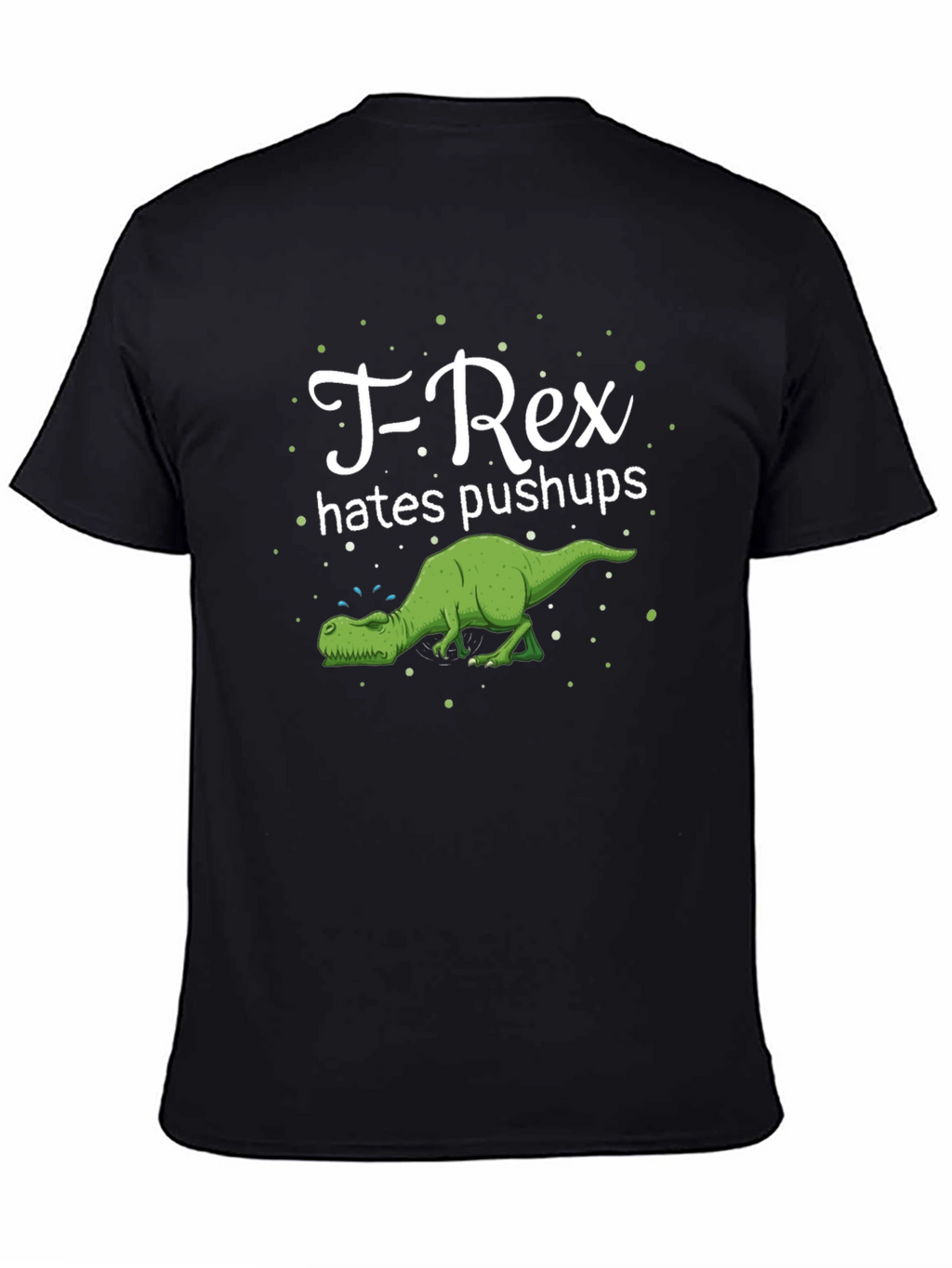 T-Rex Hates Pushups Graphic Tee - Black
