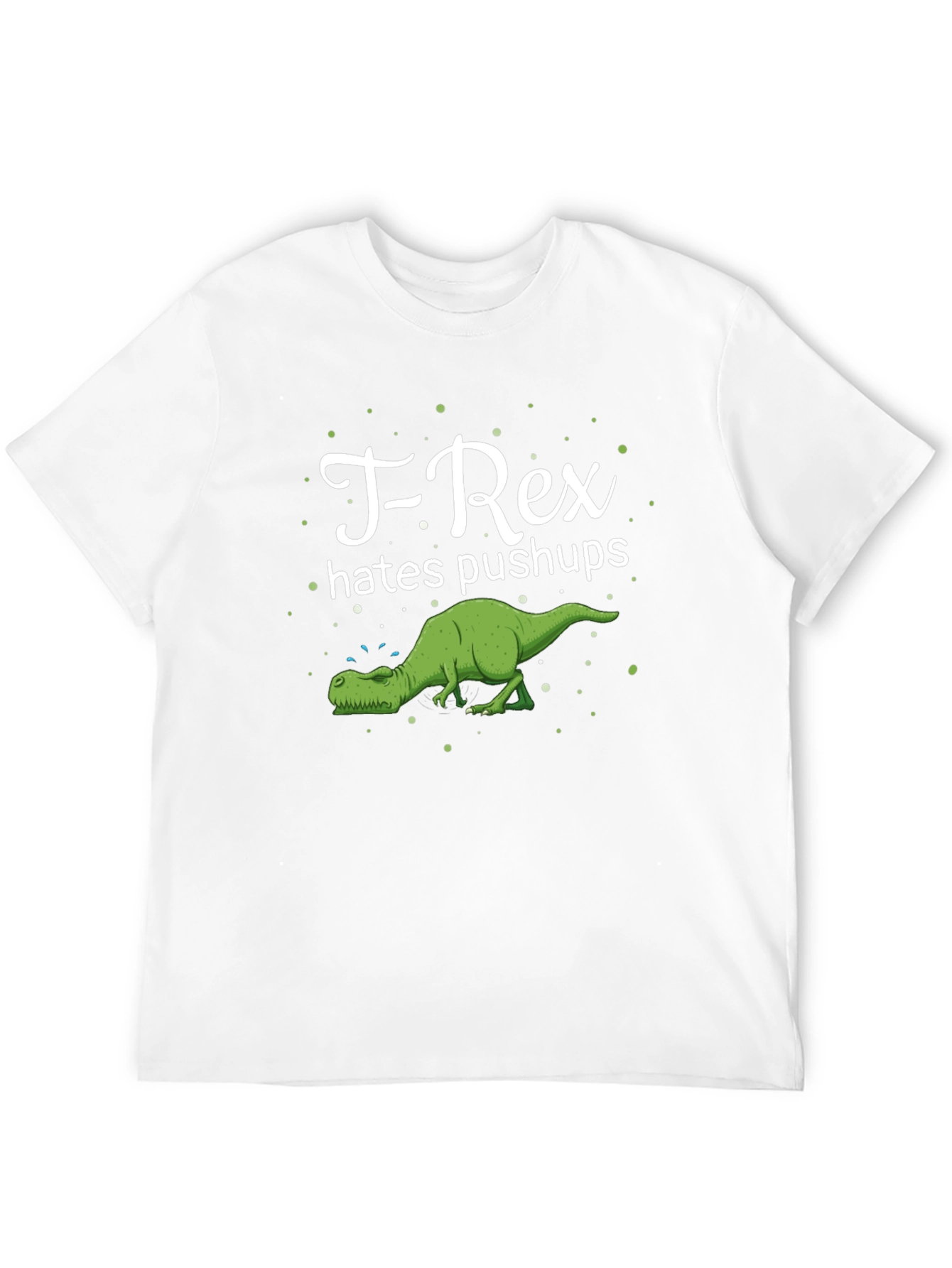 T-Rex Hates Pushups Graphic Tee - Black