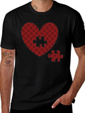 Heart Puzzle Piece Graphic Tee