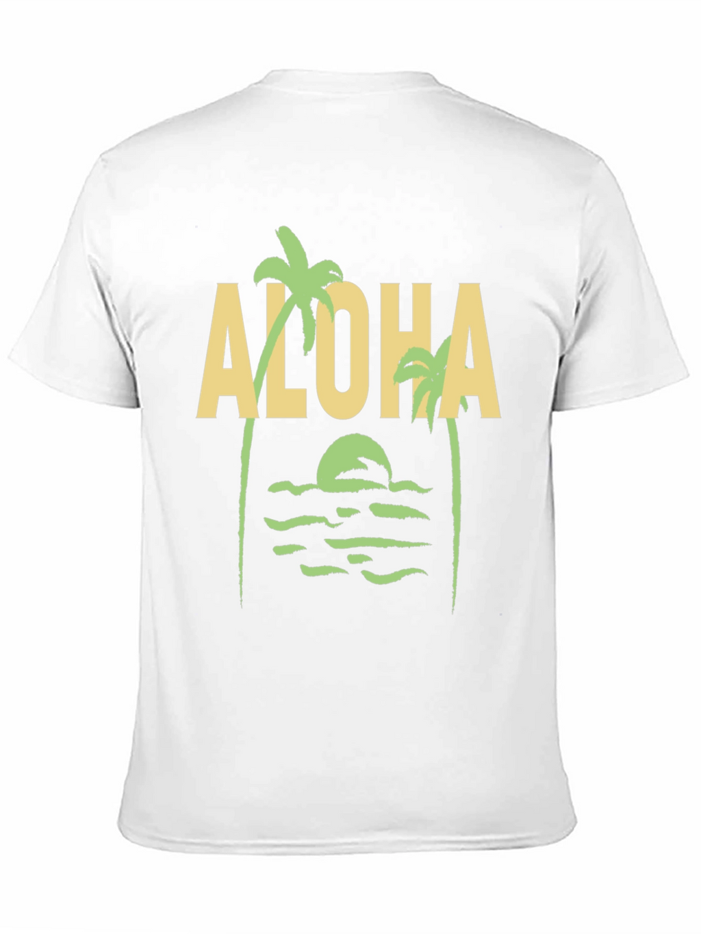 Aloha Palm Tree Graphic Tee - Black