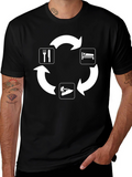 Eat Sleep Jet Ski Repeat Black T-Shirt