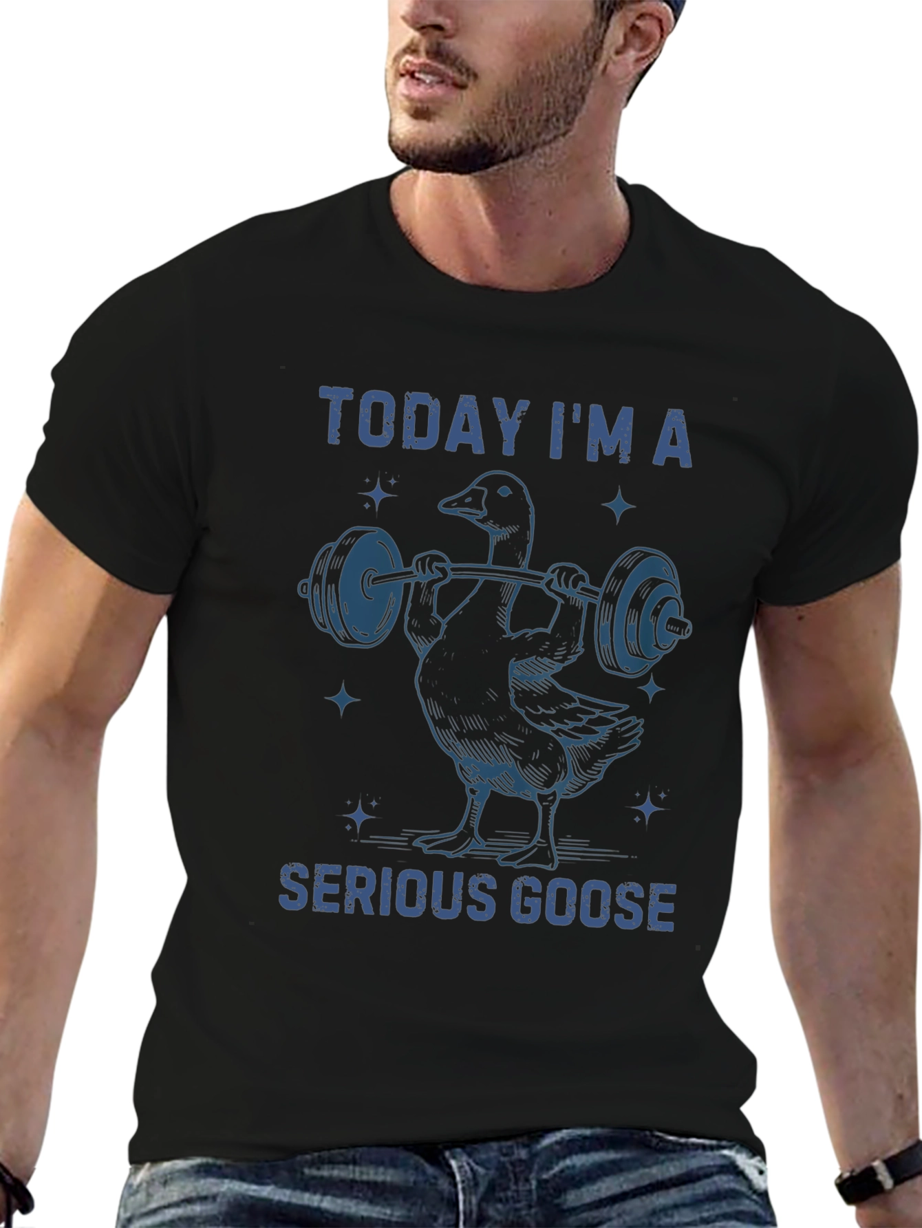 Serious Goose Weightlifting T-Shirt - Funny Workout Tee