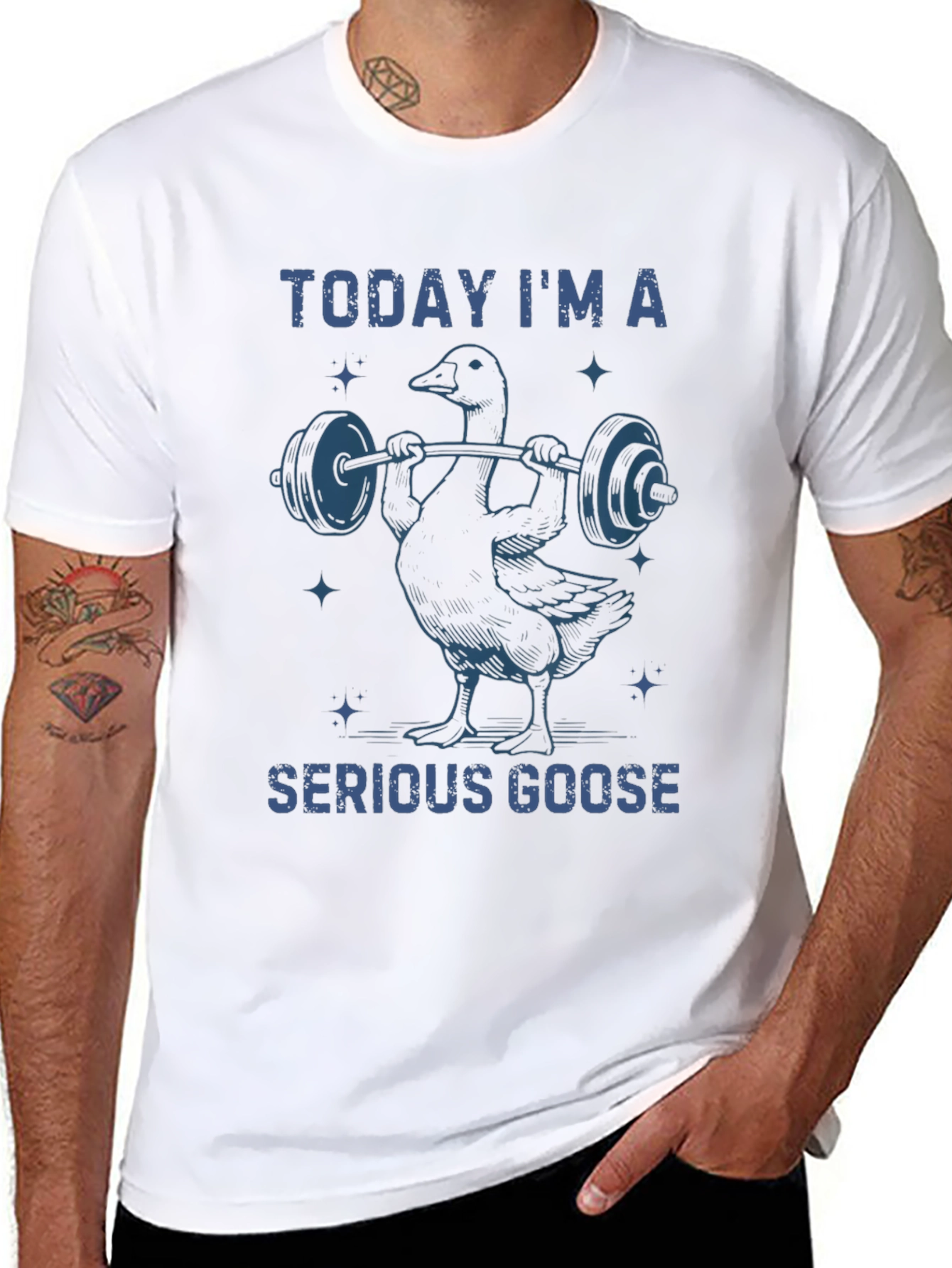 Serious Goose Weightlifting T-Shirt - Funny Workout Tee