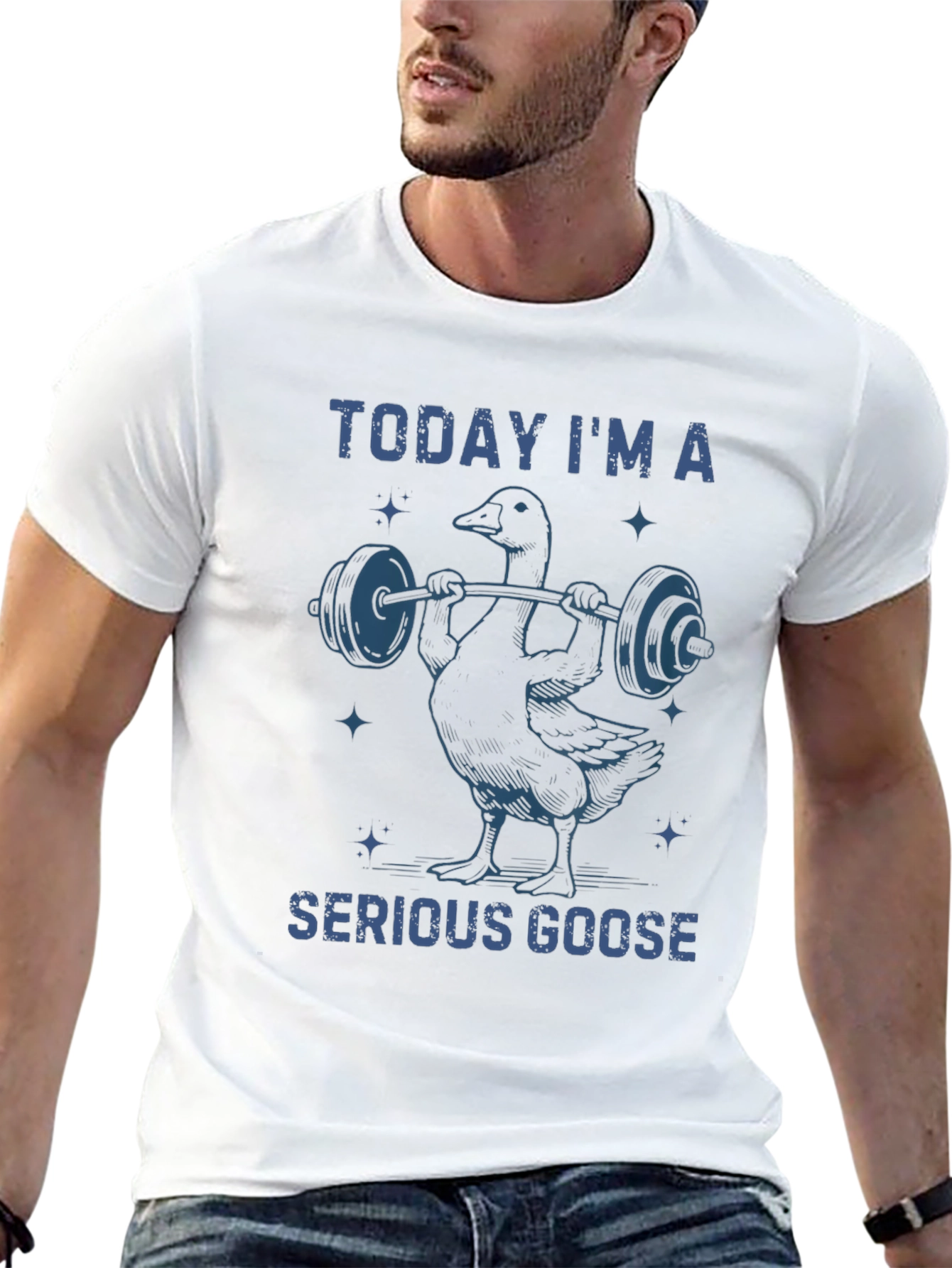 Serious Goose Weightlifting T-Shirt - Funny Workout Tee