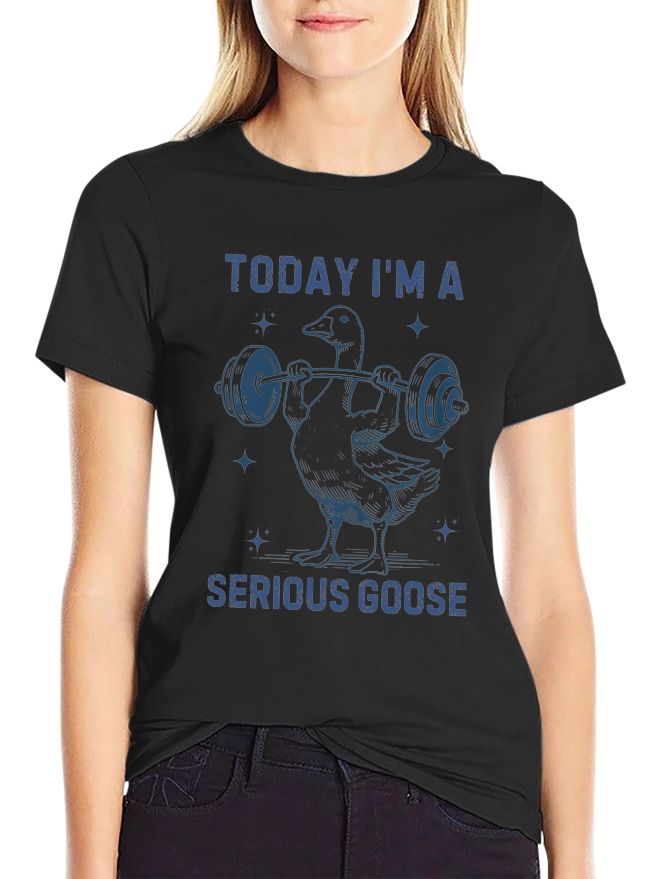 Serious Goose Weightlifting T-Shirt - Funny Workout Tee