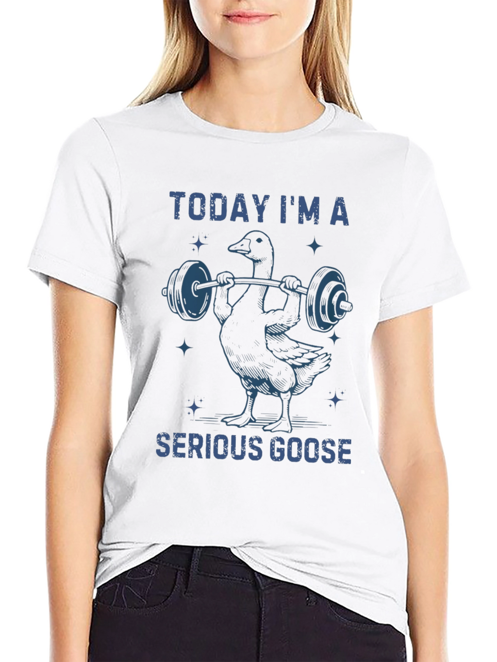 Serious Goose Weightlifting T-Shirt - Funny Workout Tee