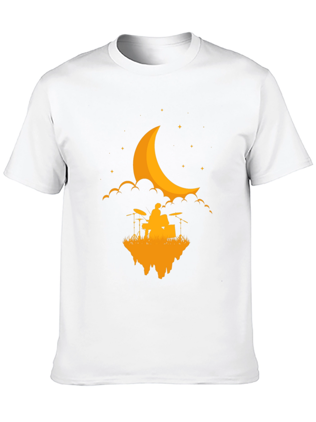 Drummer Moon T-Shirt - Black
