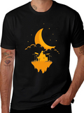 Drummer Moon T-Shirt - Black