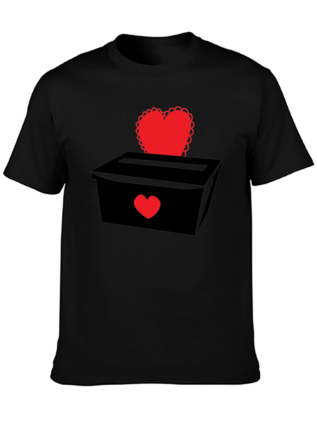 Heart Box Graphic T-Shirt - Romantic Valentines Day Tee