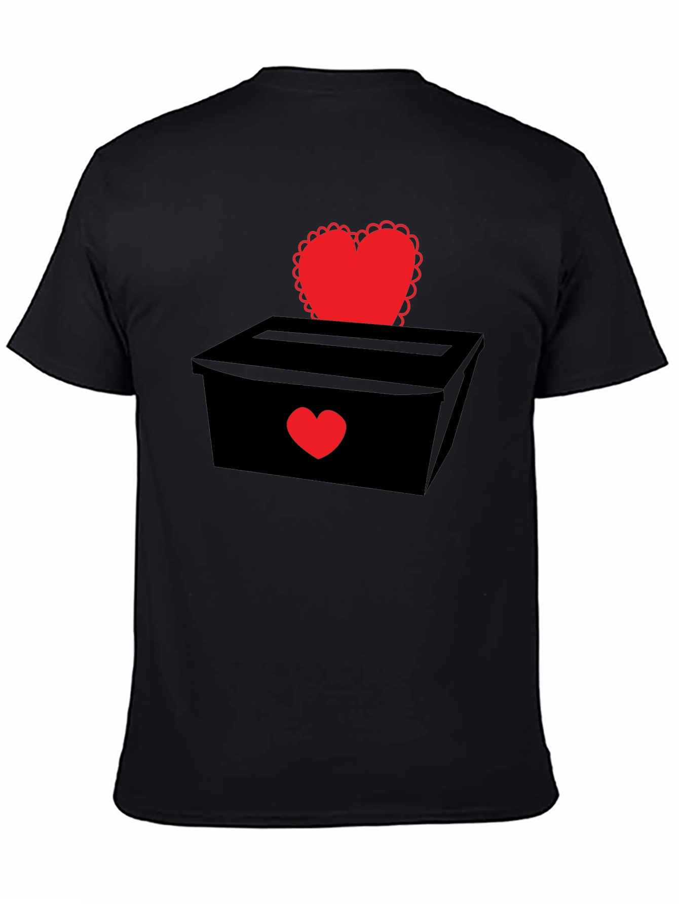 Heart Box Graphic T-Shirt - Romantic Valentines Day Tee