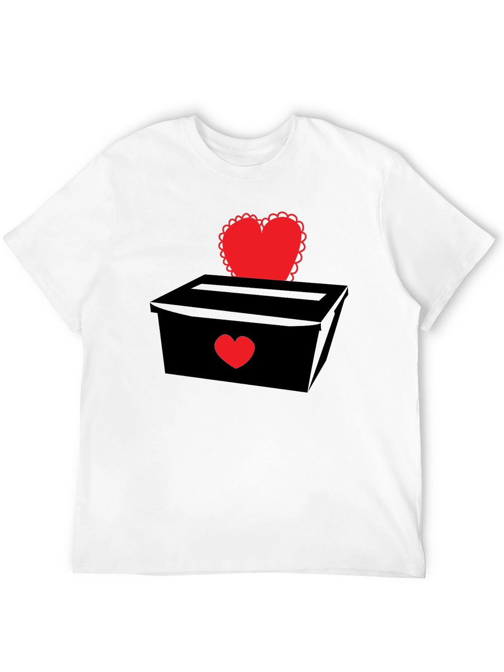 Heart Box Graphic T-Shirt - Romantic Valentines Day Tee