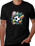 Sports Collage Black Tee