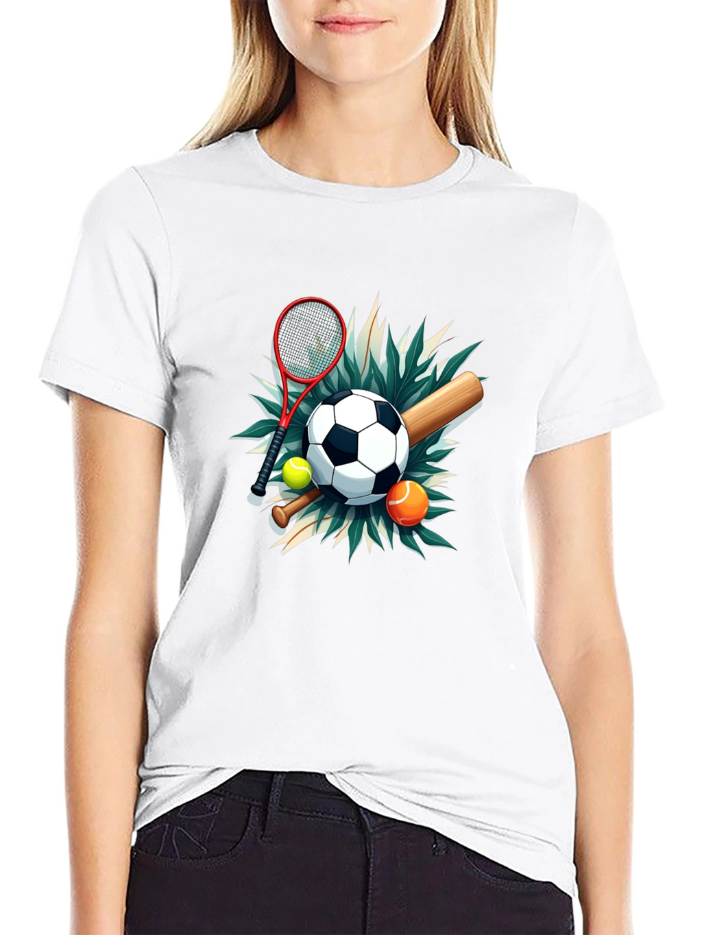 Sports Collage Black Tee