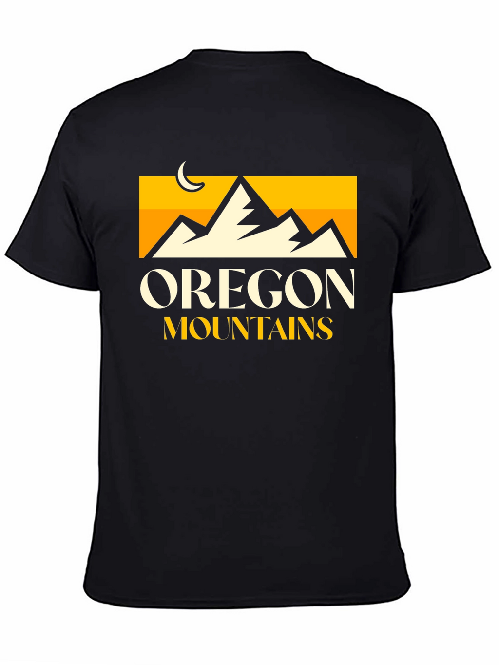 Oregon Mountains Graphic Tee - Black