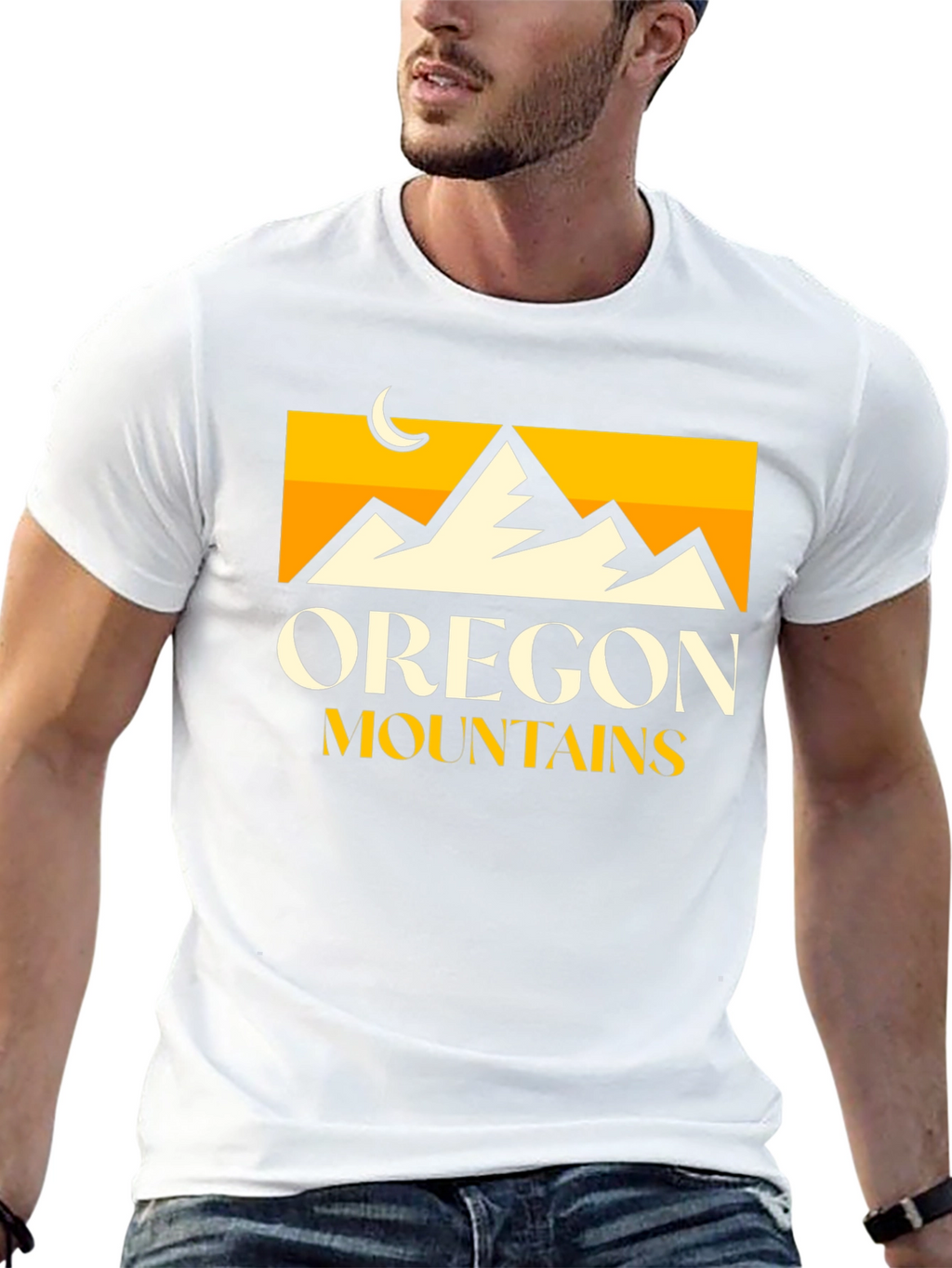 Oregon Mountains Graphic Tee - Black