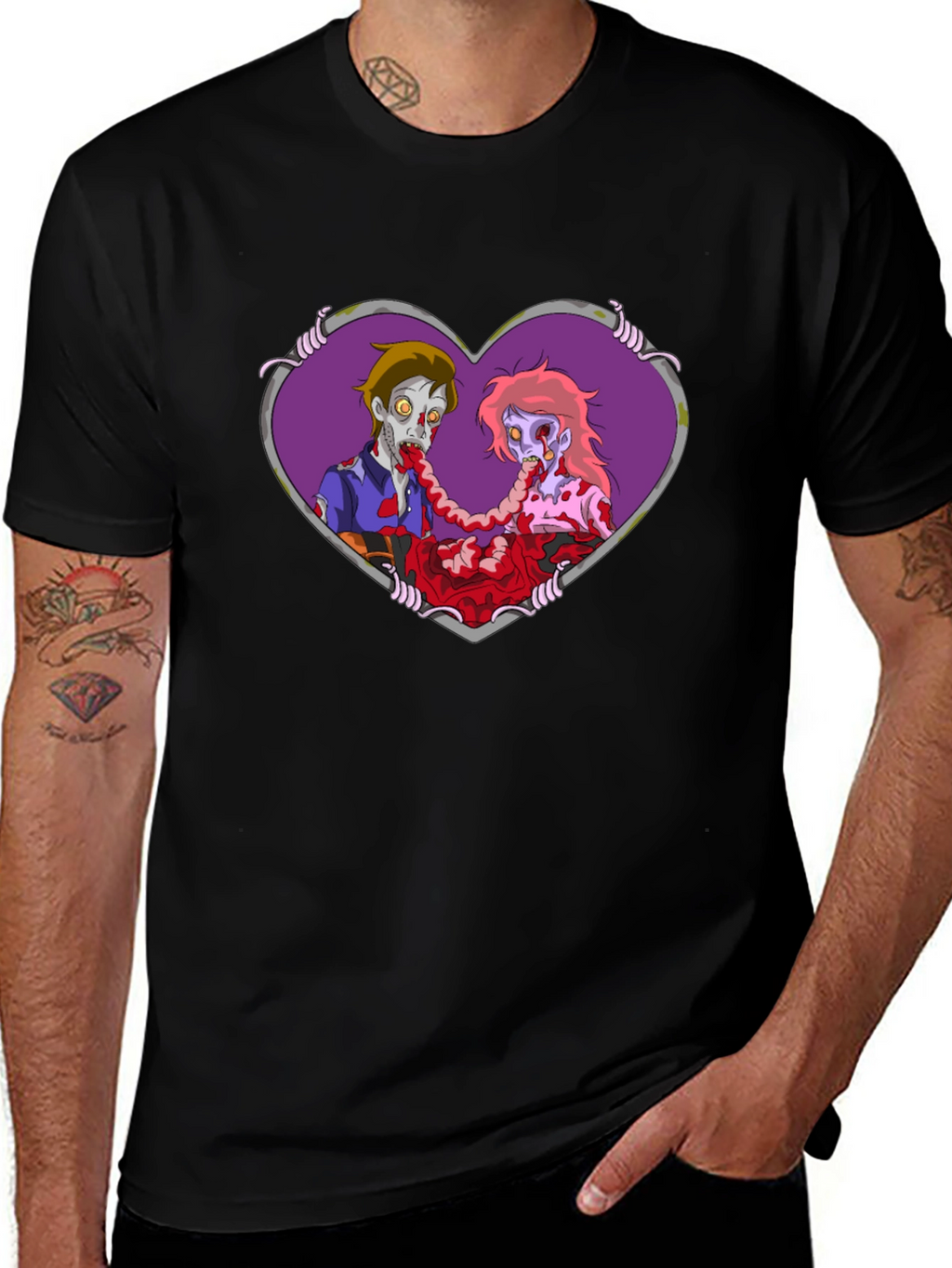 Zombie Love T-Shirt - Black Tee