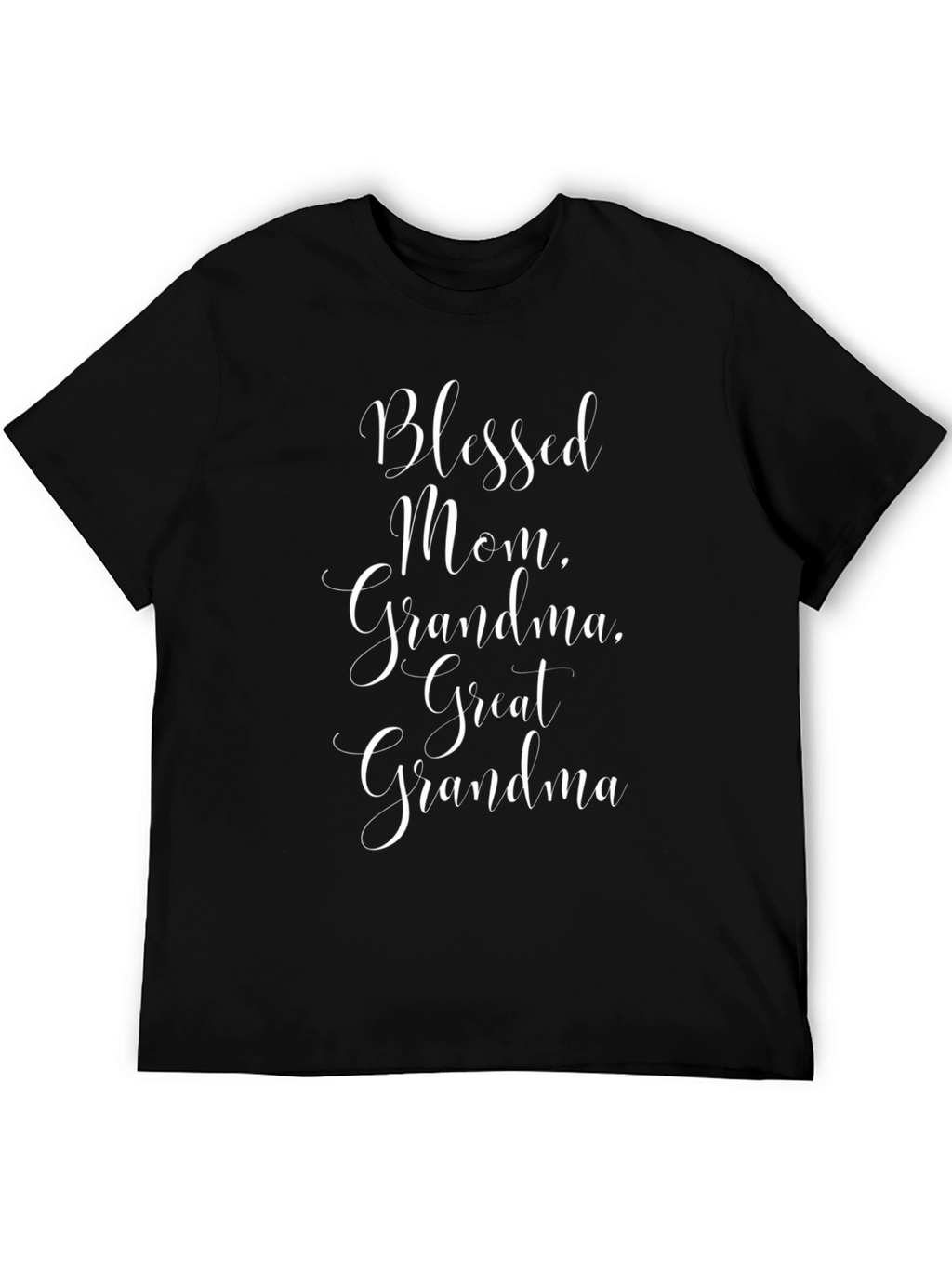Blessed Mom Grandma Great Grandma Black T-Shirt