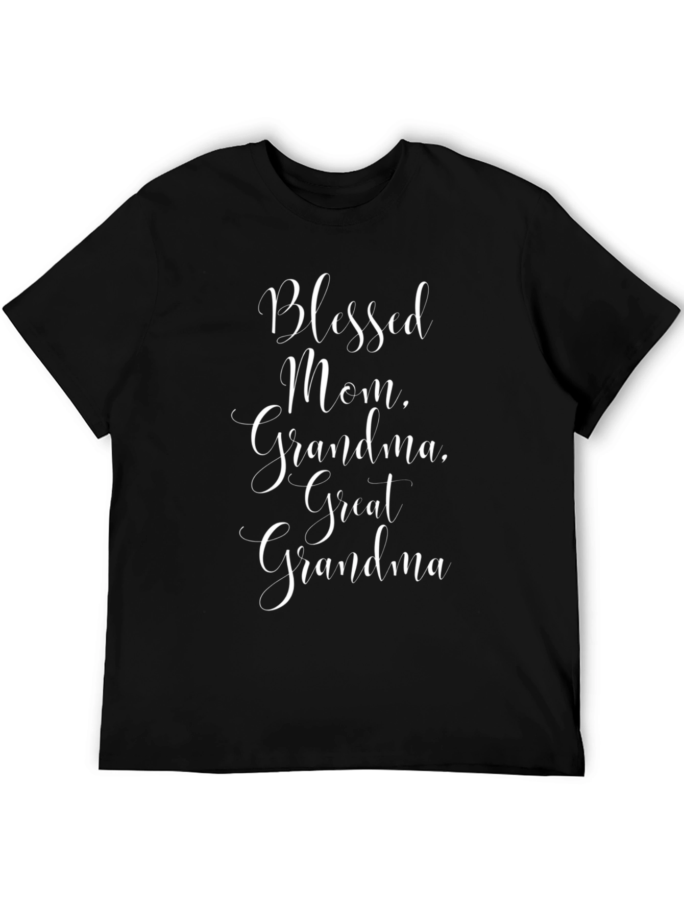 Blessed Mom Grandma Great Grandma Black T-Shirt
