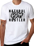 Natural Born Hustler Black Graphic Tee