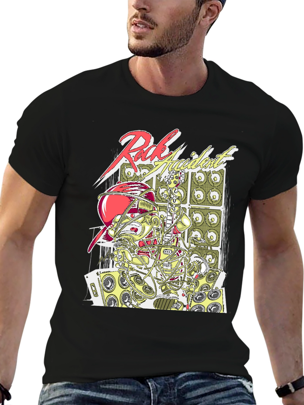Rock Accident Graphic Tee - Cool Music Lover T-Shirt