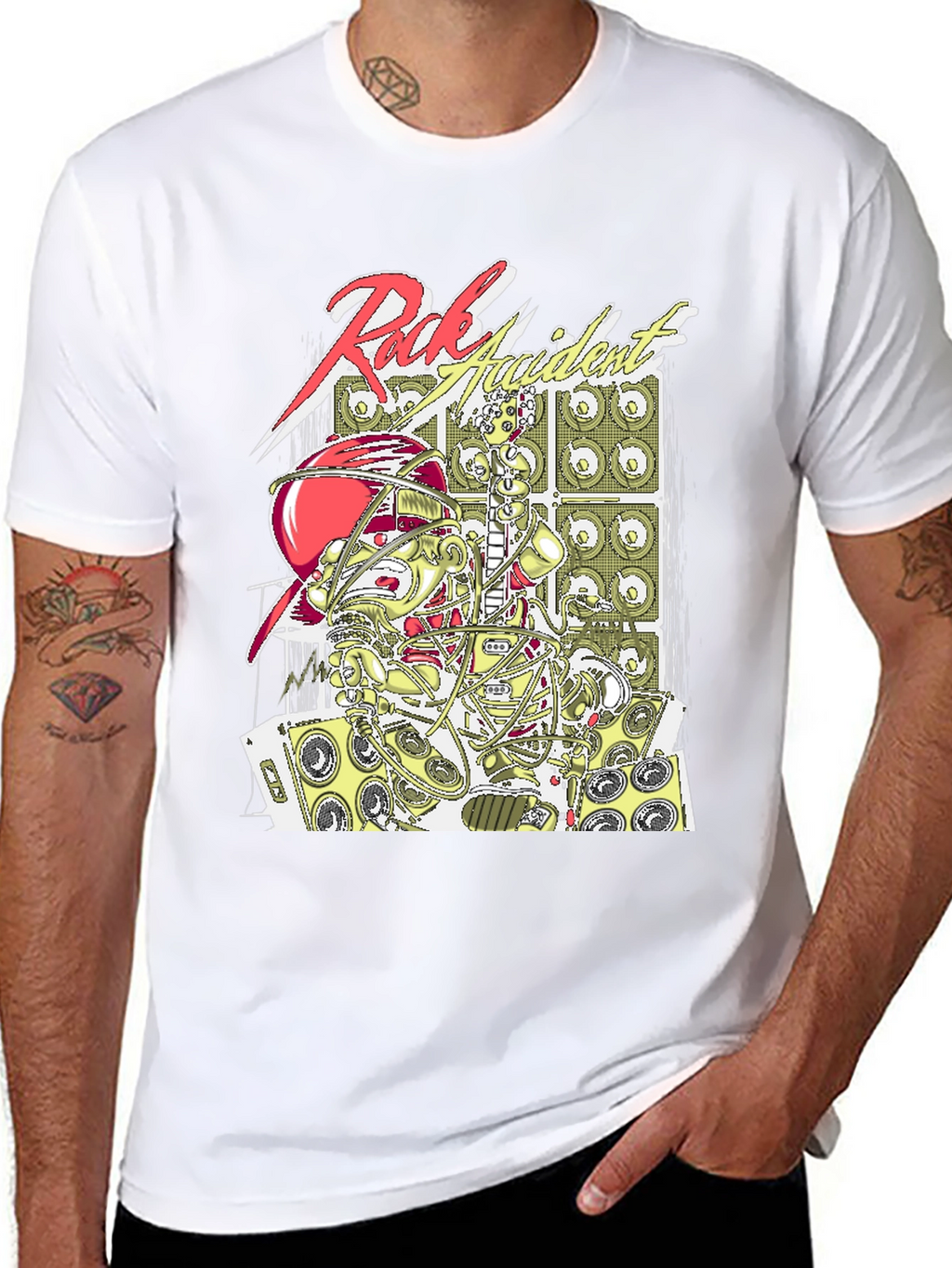 Rock Accident Graphic Tee - Cool Music Lover T-Shirt
