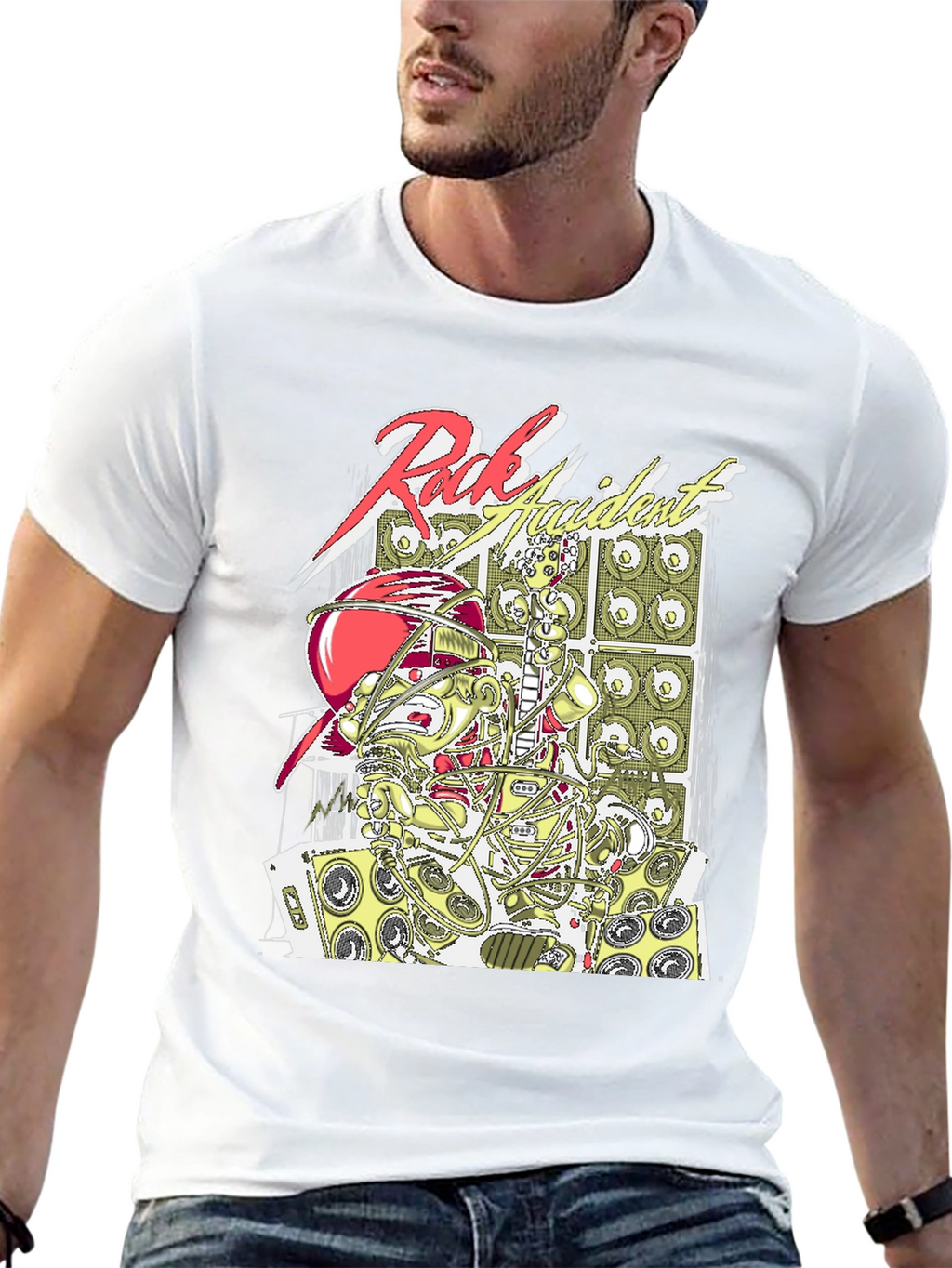 Rock Accident Graphic Tee - Cool Music Lover T-Shirt