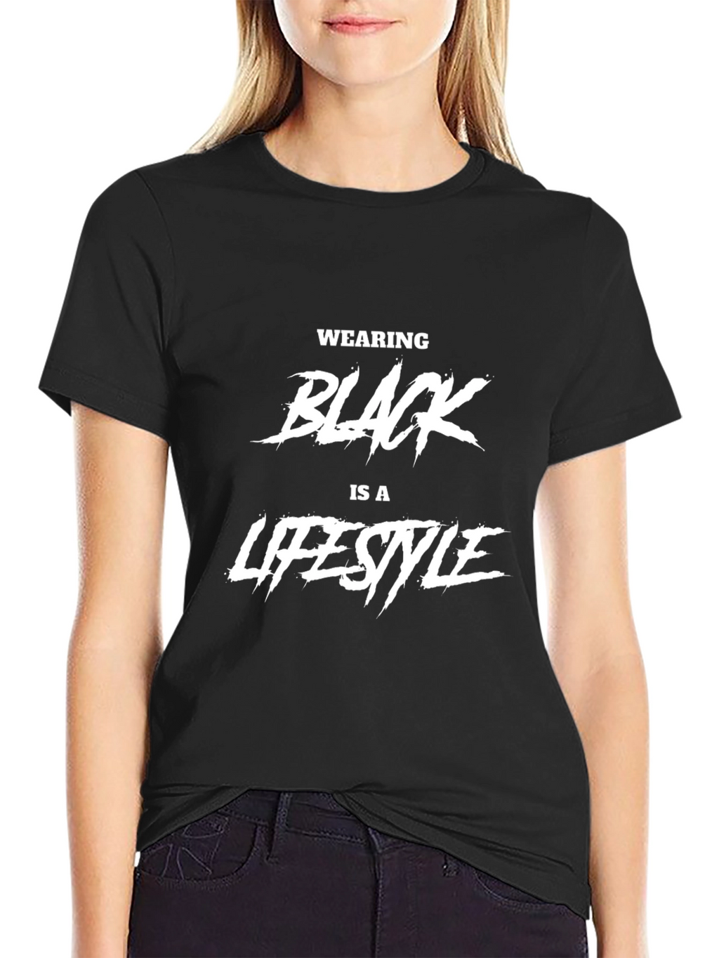 Black Graphic Tee - Wearing Black is a Lifestyle