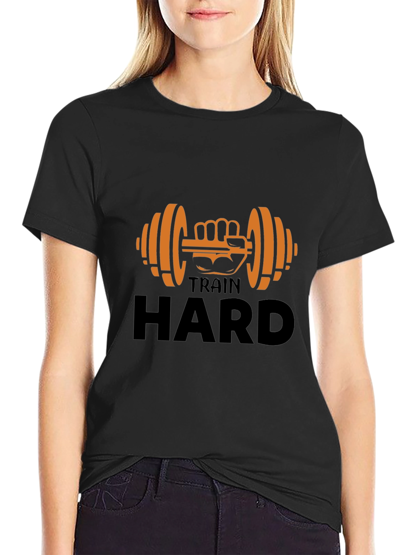 Train Hard T-Shirt - Fitness Gym Workout Tee