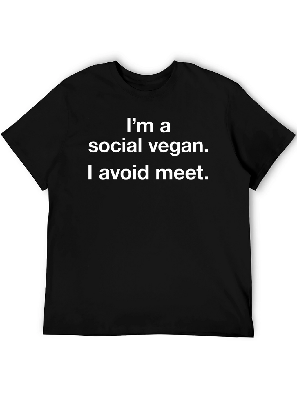 Social Vegan T-Shirt - Avoid Meet Funny Tee