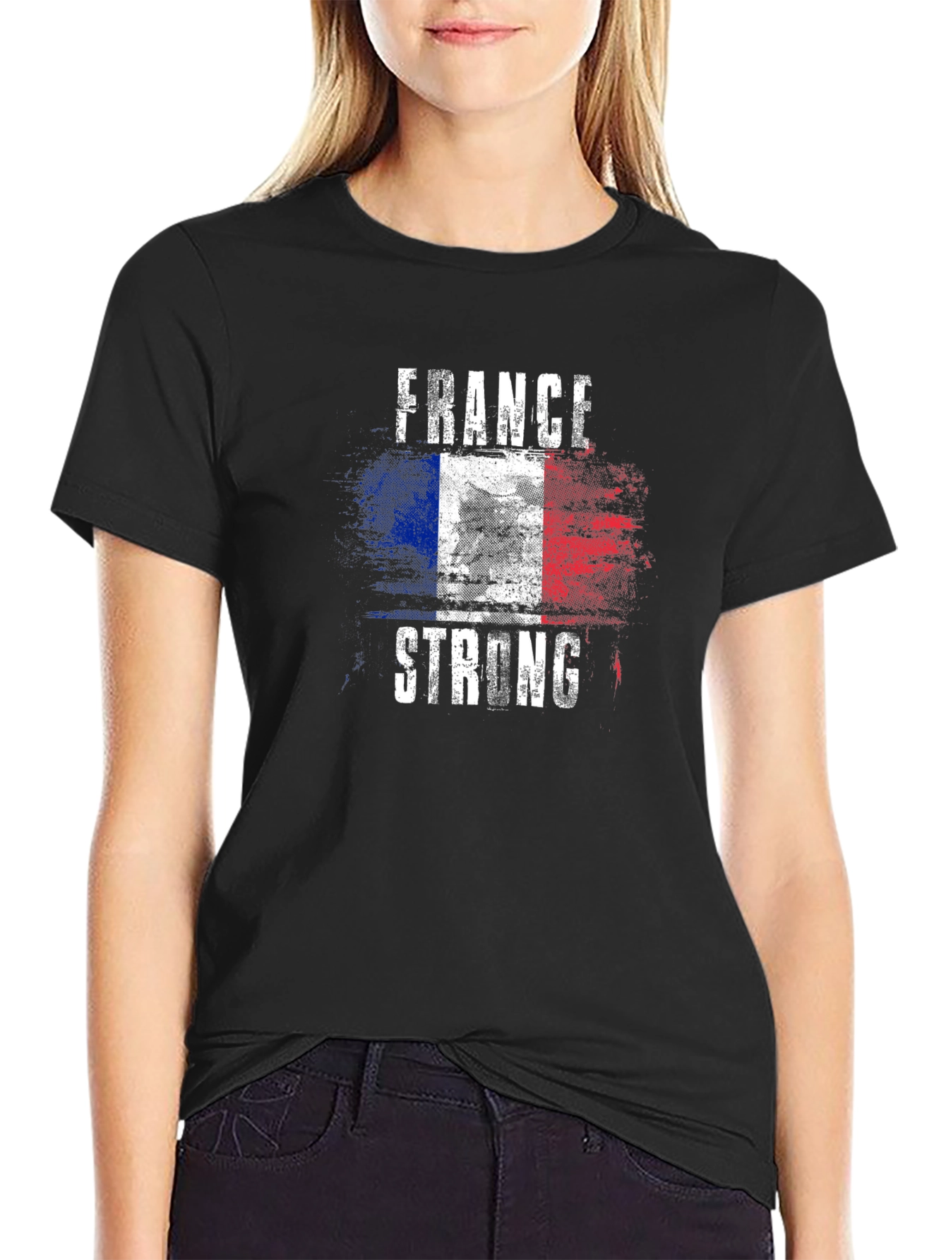 France Strong Flag Graphic Mens T-Shirt
