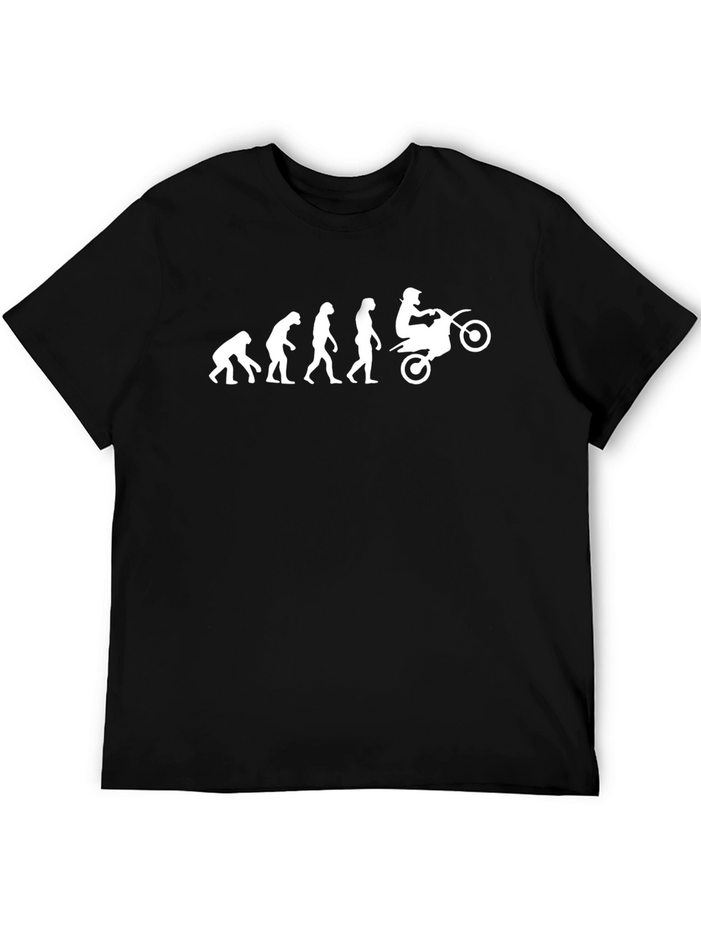 Evolution of Motocross Black Graphic T-Shirt