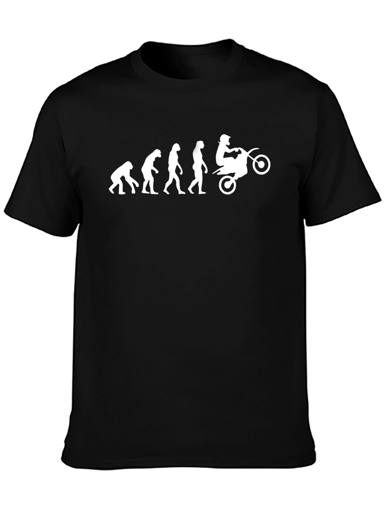 Evolution of Motocross Black Graphic T-Shirt