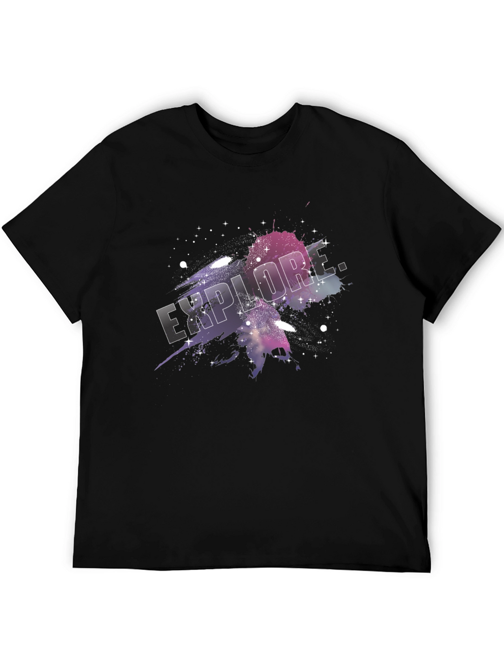 Explore Galaxy T-Shirt - Black Graphic Tee