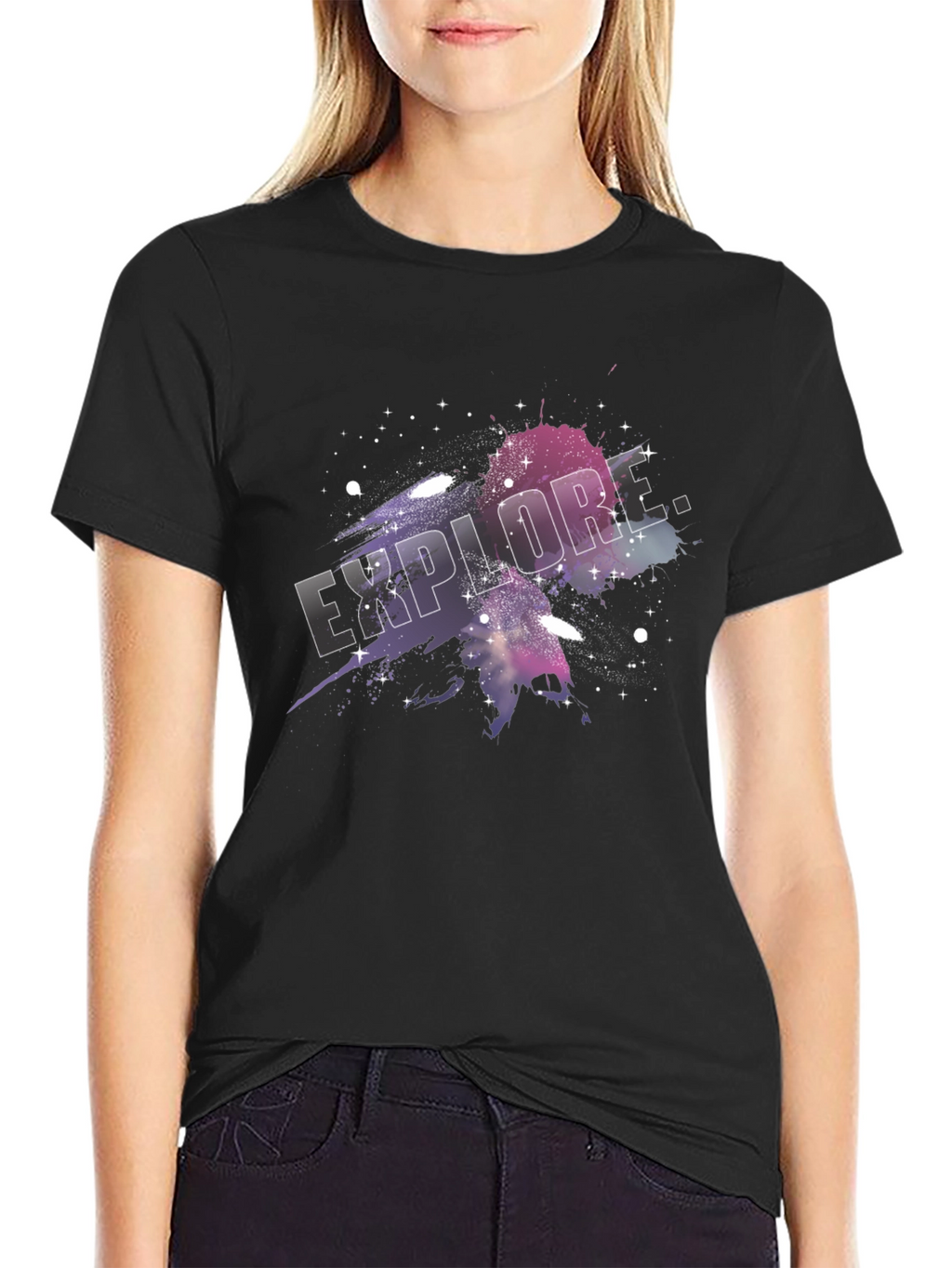 Explore Galaxy T-Shirt - Black Graphic Tee