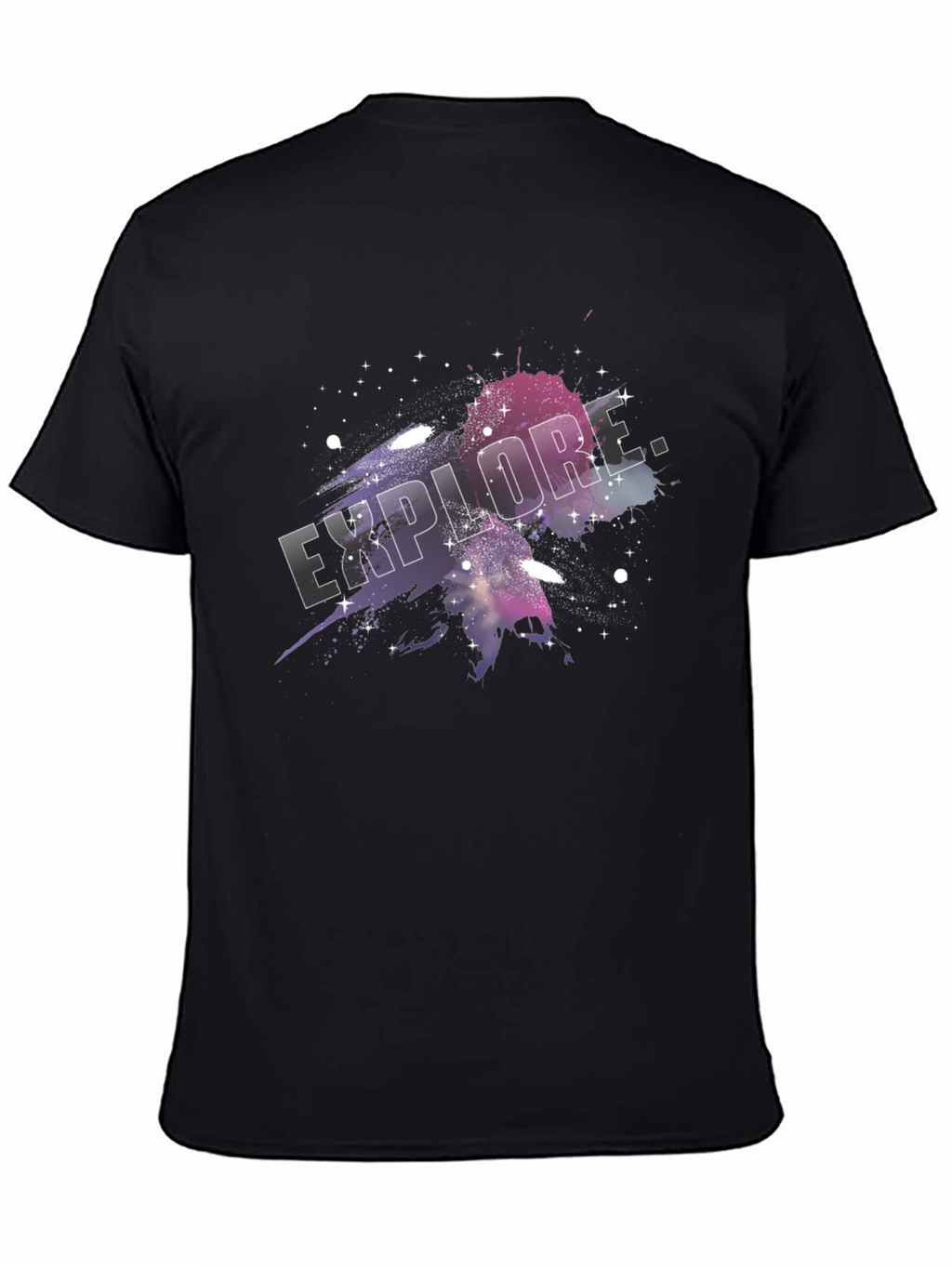 Explore Galaxy T-Shirt - Black Graphic Tee