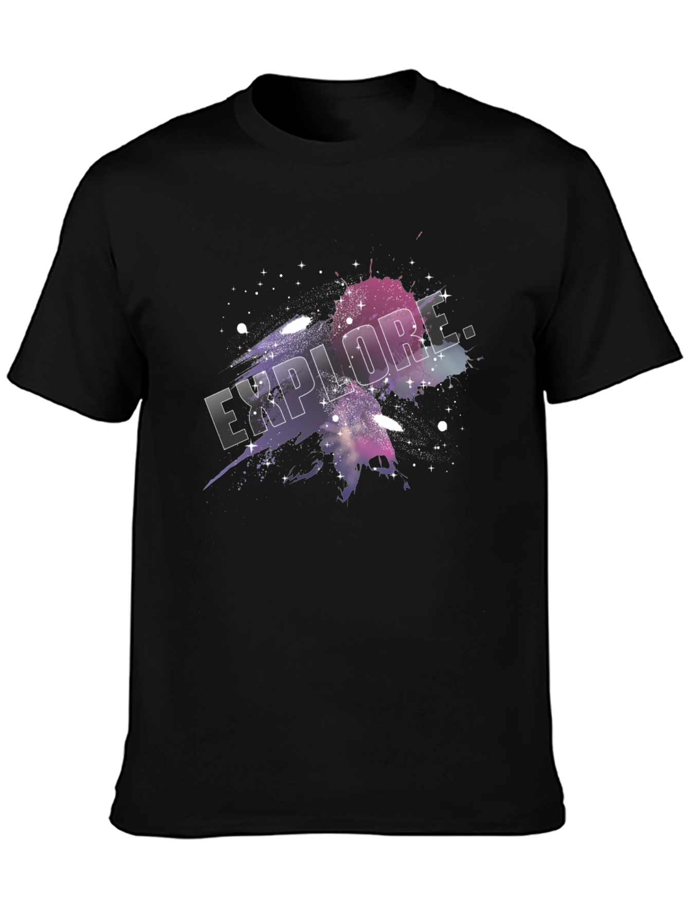 Explore Galaxy T-Shirt - Black Graphic Tee