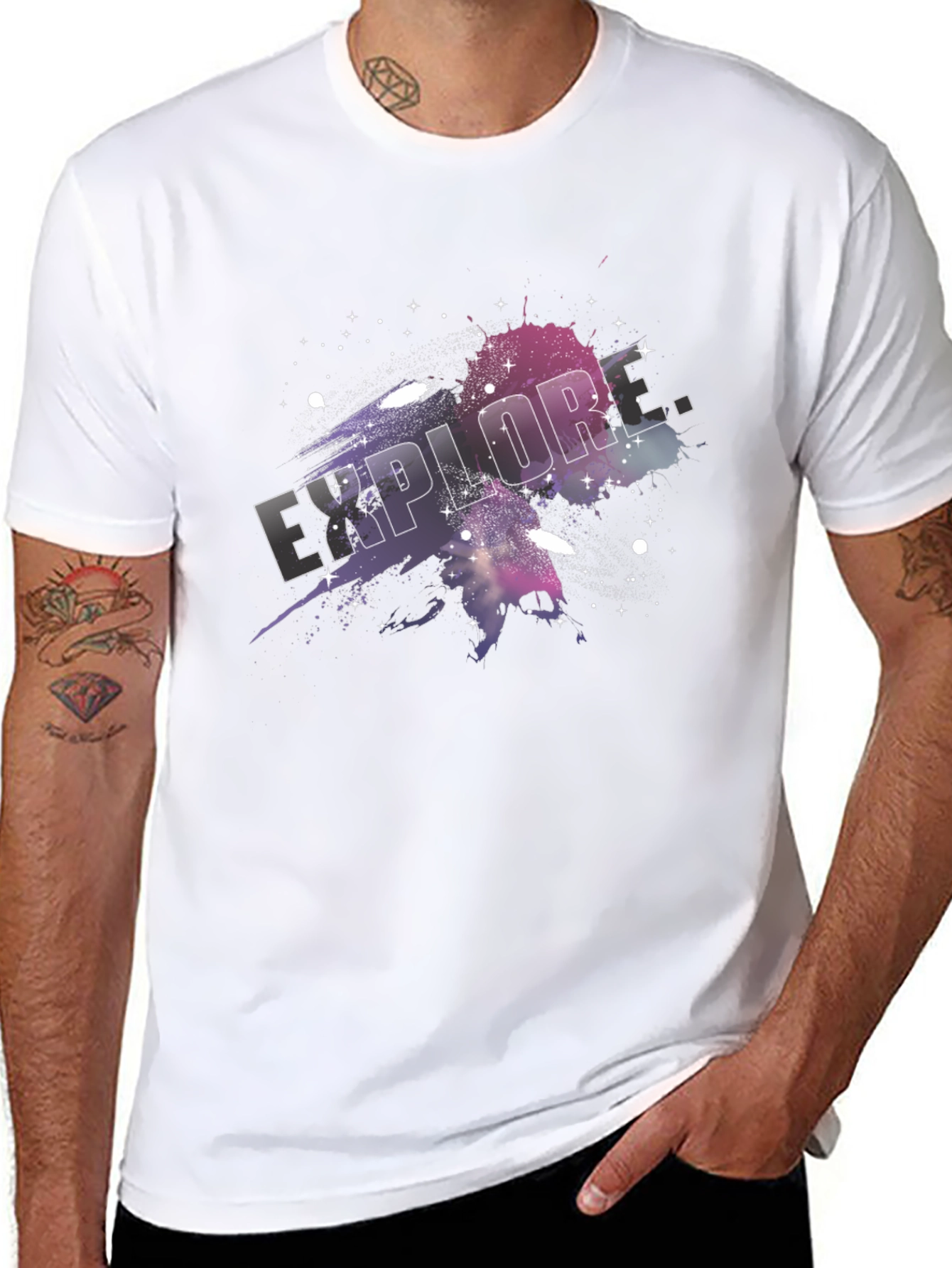 Explore Galaxy T-Shirt - Black Graphic Tee