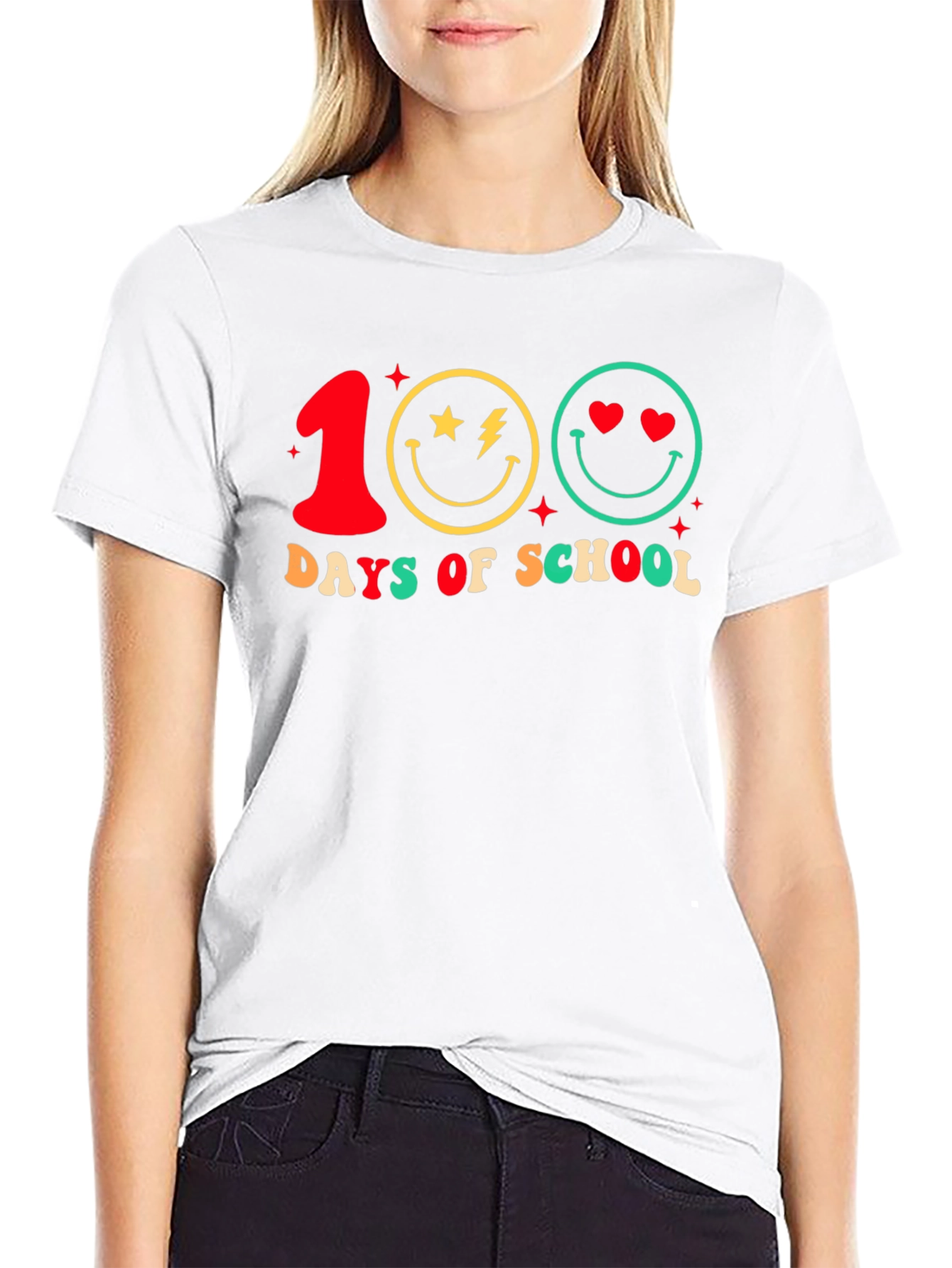 100 Days of School Smiley Face T-Shirt