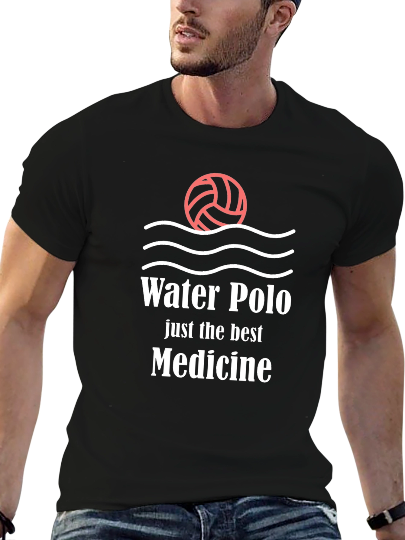 Water Polo Medicine Black T-Shirt