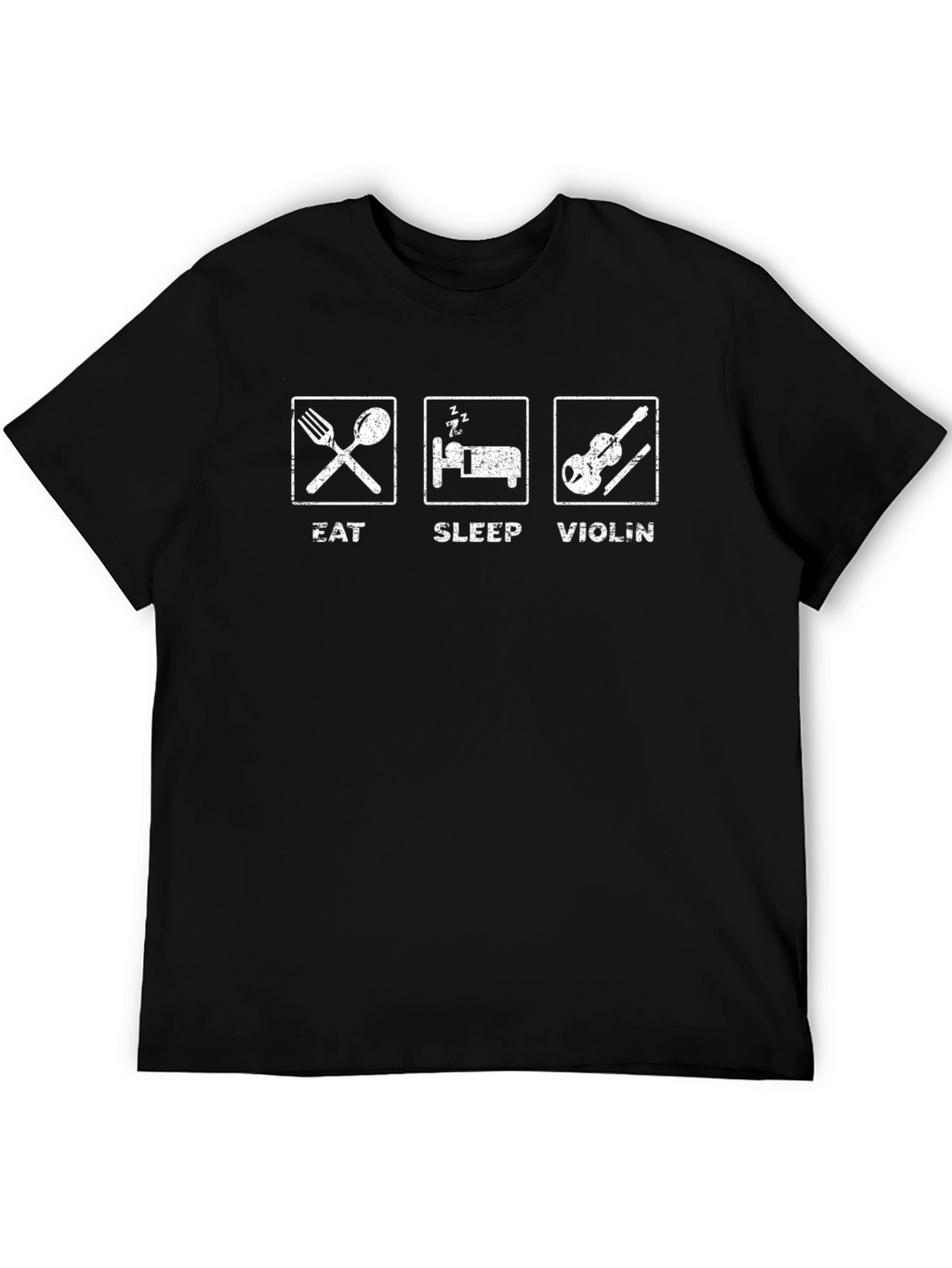 Eat Sleep Violin Black Graphic T-Shirt