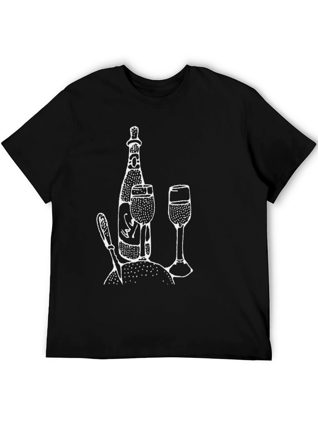 Wine Time T-Shirt - Black Graphic Tee