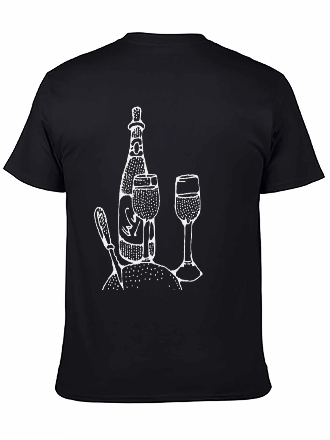Wine Time T-Shirt - Black Graphic Tee
