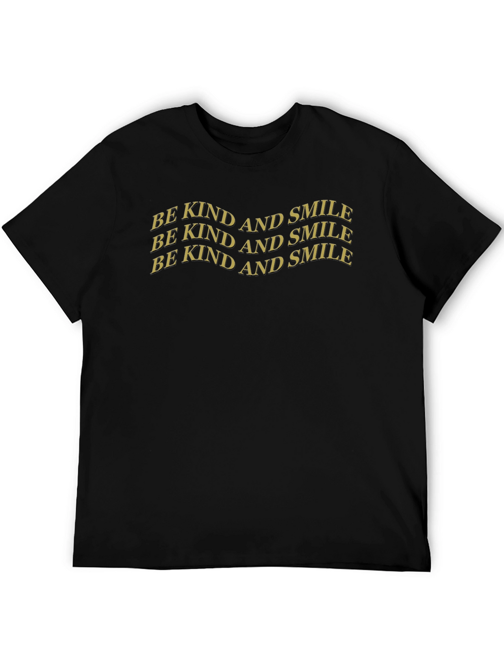 Be Kind and Smile Graphic Tee - Classic Black