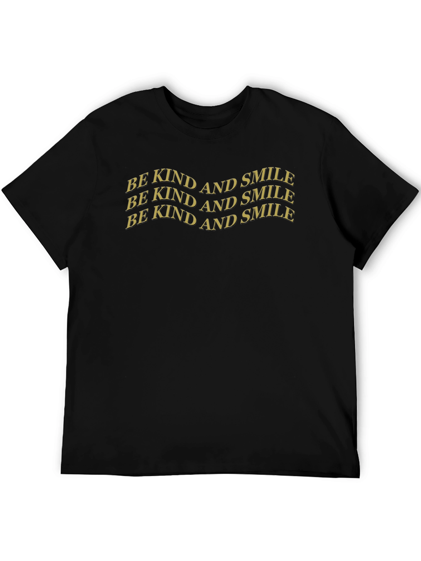 Be Kind and Smile Graphic Tee - Classic Black