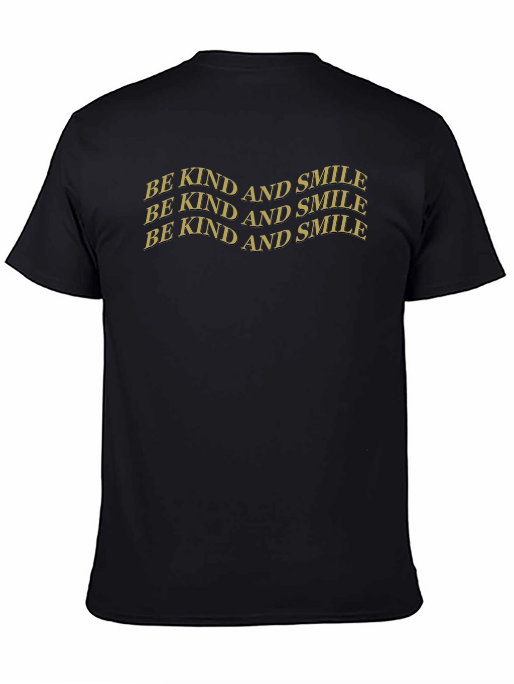 Be Kind and Smile Graphic Tee - Classic Black