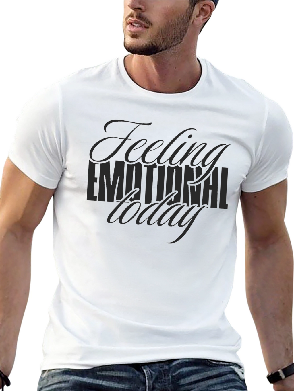 Feeling Emotional Today - Black Graphic Tee