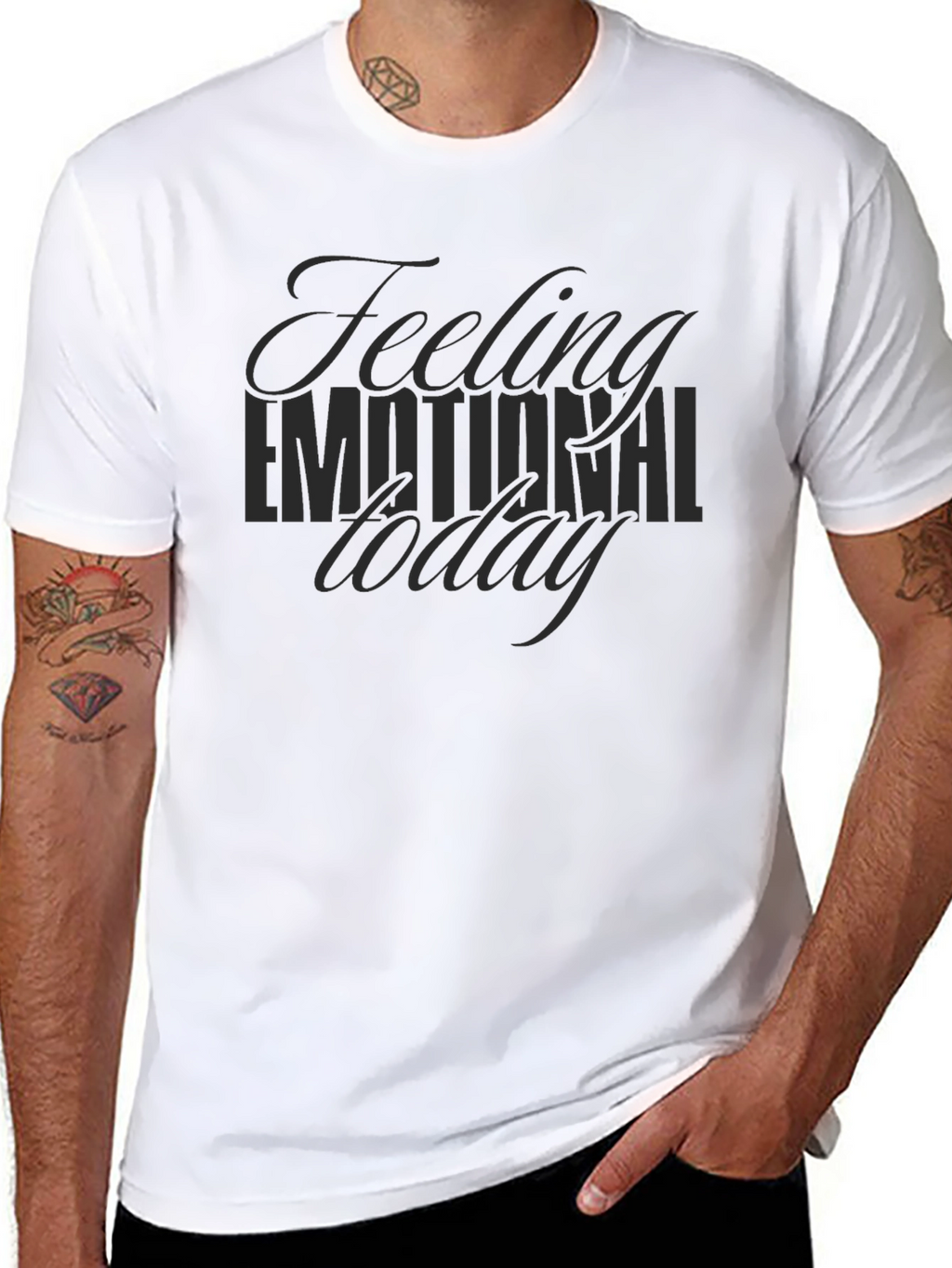 Feeling Emotional Today - Black Graphic Tee